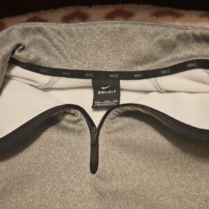 Nike Heather Gray Dri-Fit Zip Pullover